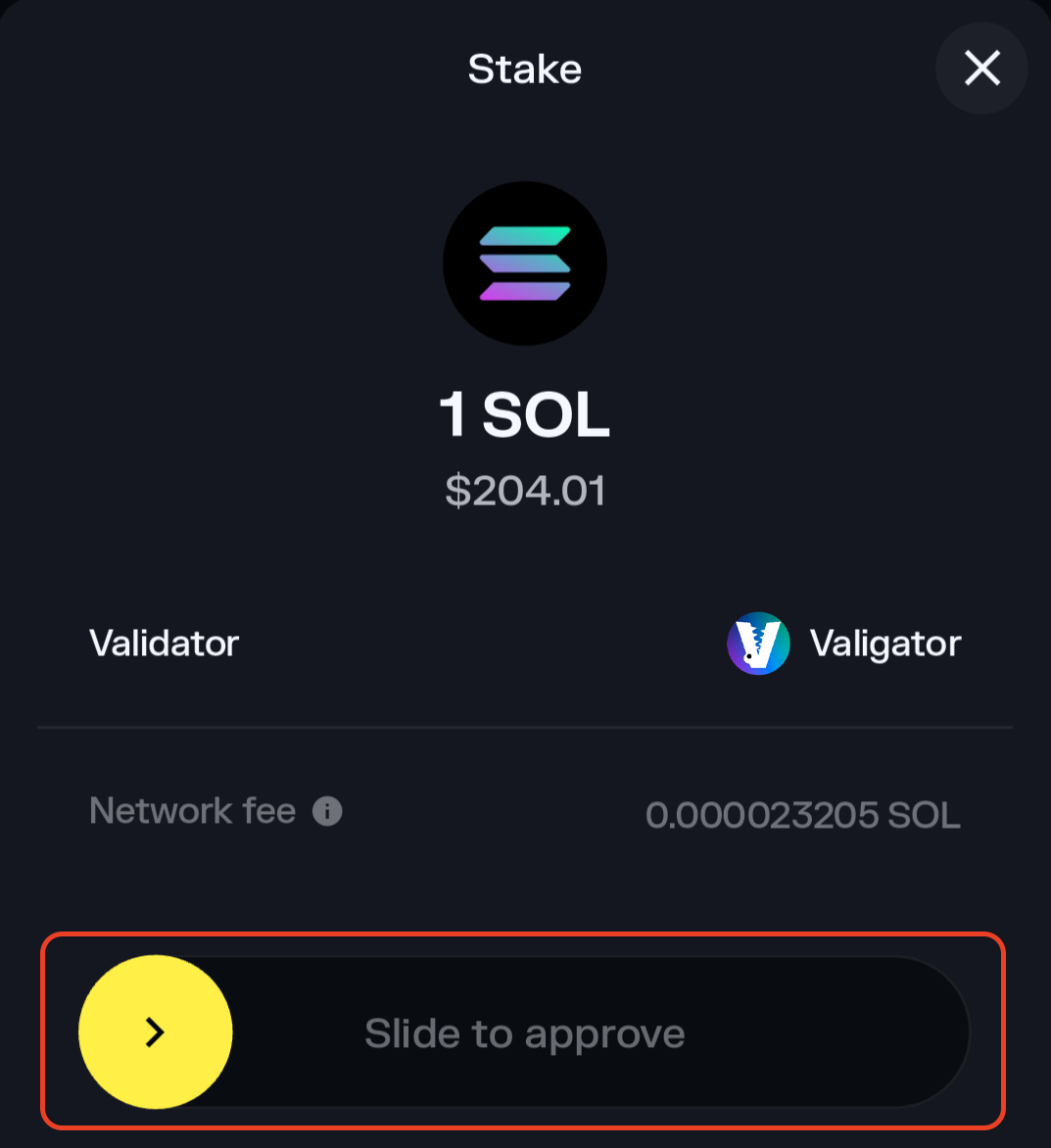 Solflare Mobile Approve