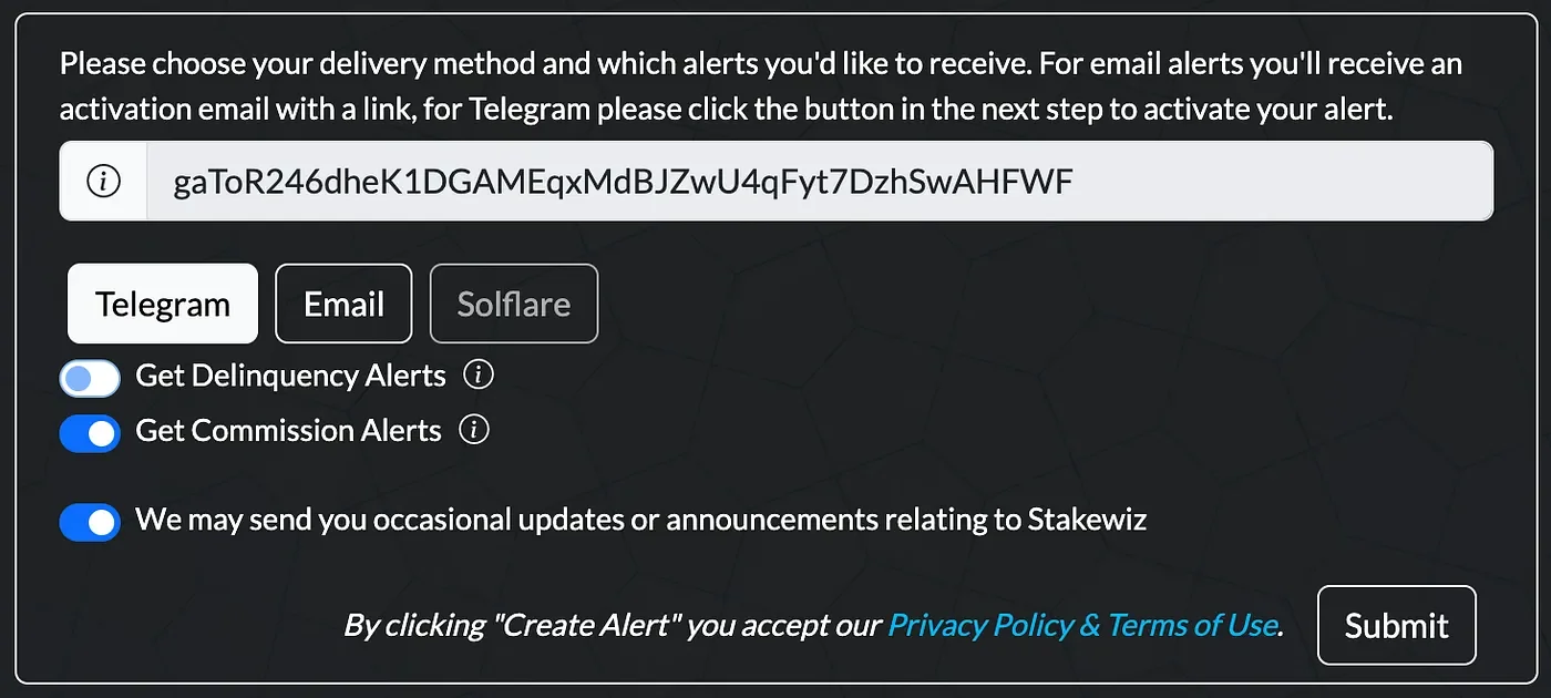 StakeWiz Alerts